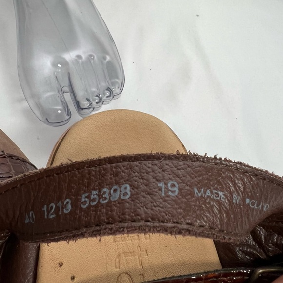 Sanita Two Tone Open Toe Clog Sandals Heels Leather Size 9 US 40 EU Buckle EUC - Picture 14 of 14